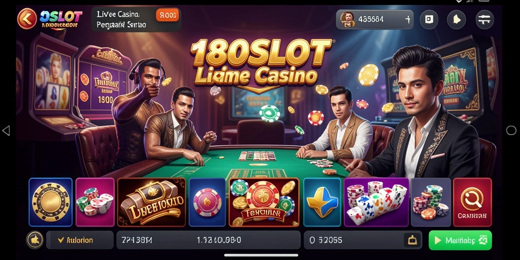 Tampilan gameplay seru di 180SLOT Live Casino.