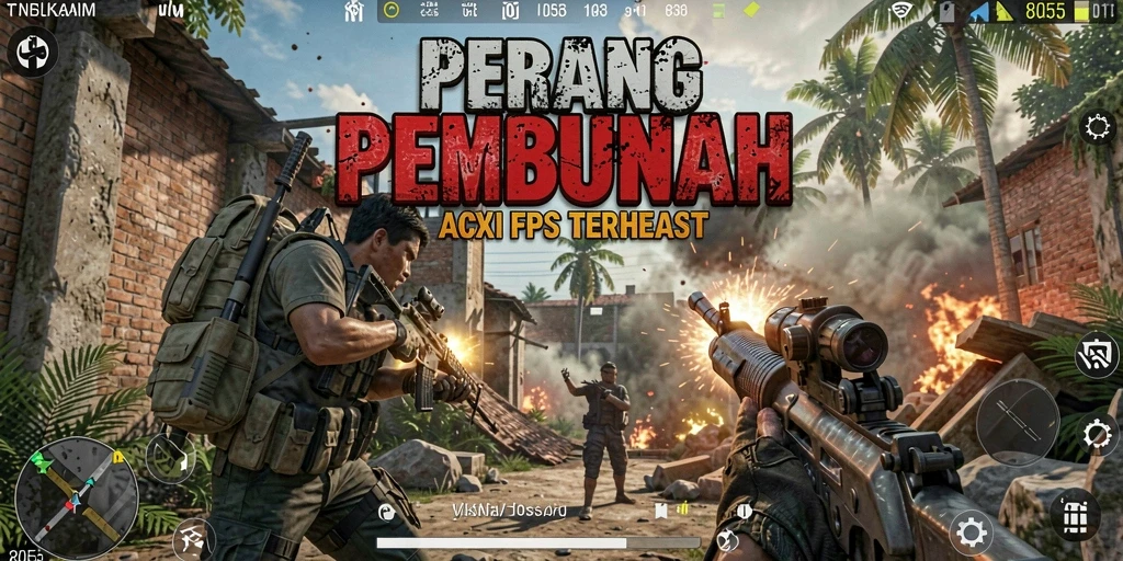 Tampilan gameplay intens dari <strong>8055</strong> saat pertempuran berlangsung.