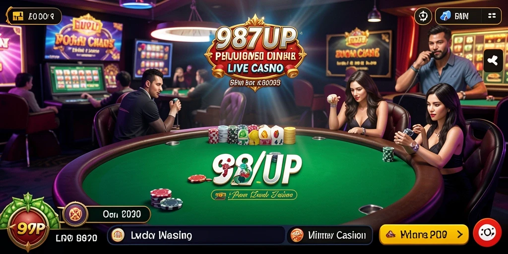 Tampilan gameplay Live Casino yang mengesankan dari 987UP.