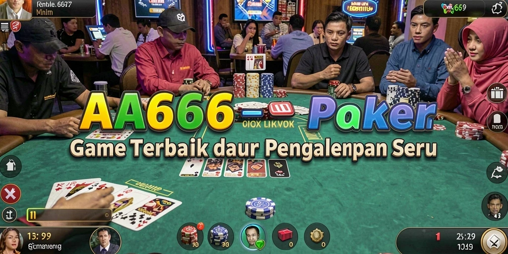 Screenshot gameplay AA666 yang menunjukkan aksi Poker mendebarkan.