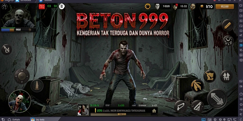 Tampilan gameplay menegangkan dengan atmosfer horror yang mencekam.