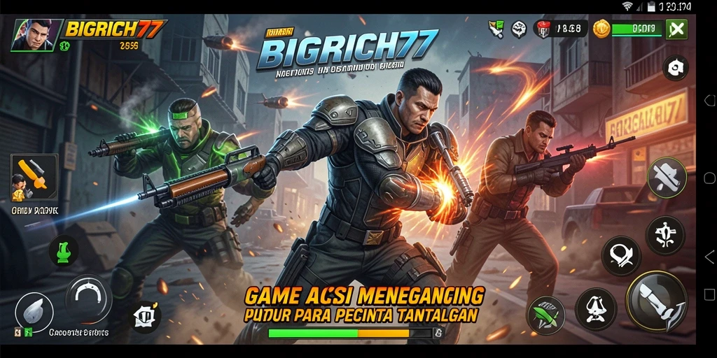 Screenshot menampilkan aksi seru dalam gameplay BIGRICH77.