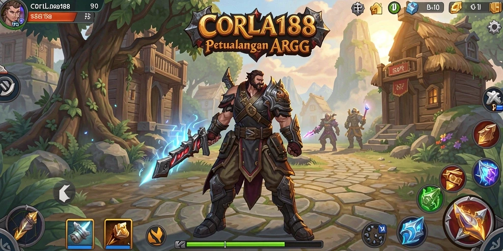 Screenshot gameplay CORLA188 menampilkan pertarungan epik dalam dunia ARPG.