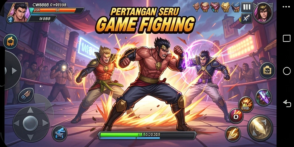 Tampilan seru pertarungan di CW8888 dengan karakter-karakter ikonik.