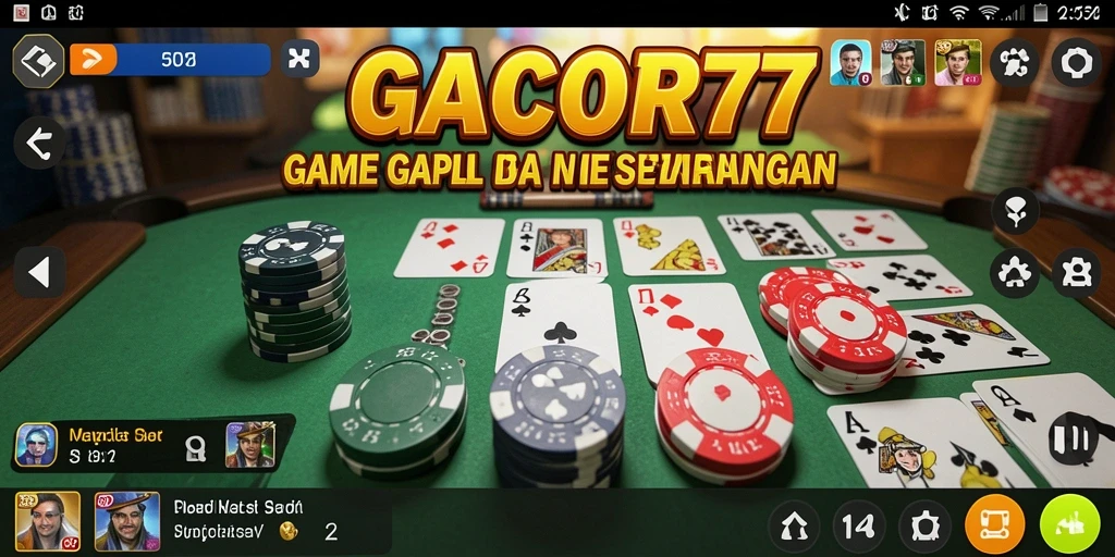 Tampilan gambar gameplay Gaple yang seru di GACOR77.