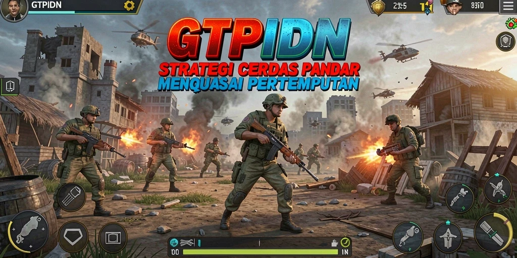 Tangkapan layar utama GTPIDN menampilkan intensitas pertempuran strategi yang mendebarkan.