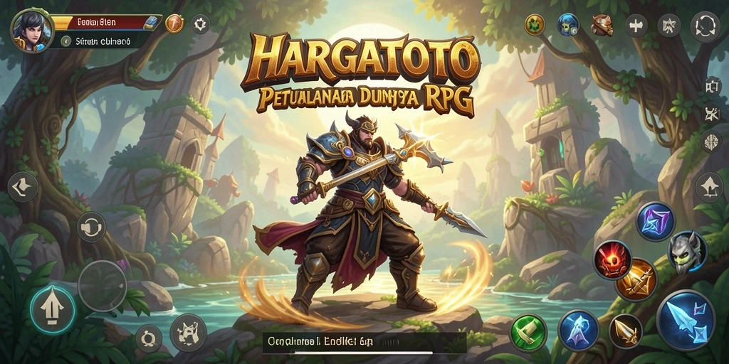 Screenshot permainan HARGATOTO yang menampilkan aksi intens dalam pertempuran RPG.