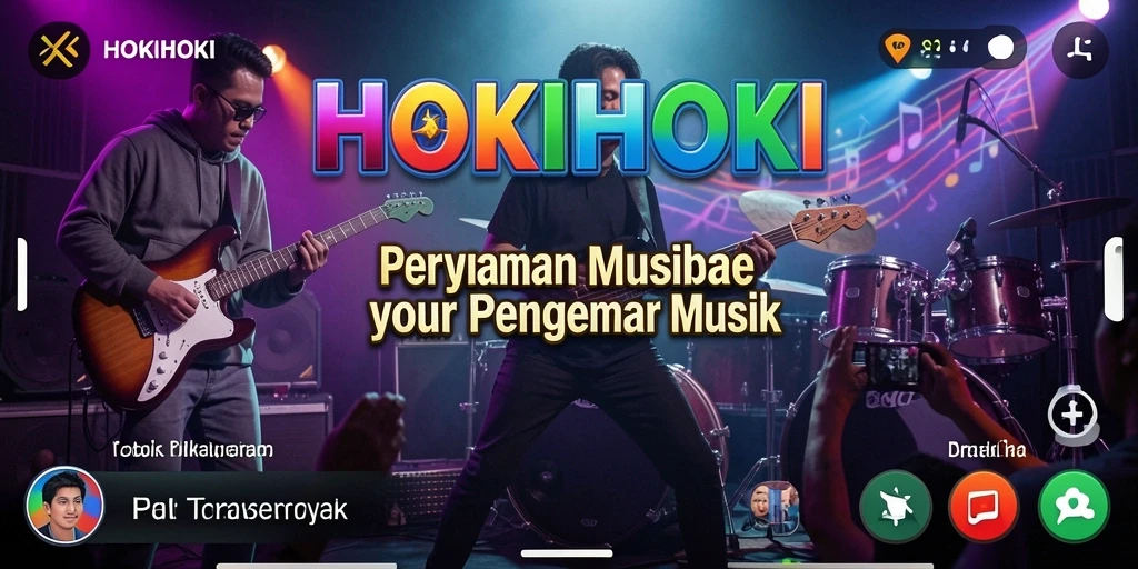 Tampilan gameplay HOKIHOKI yang menampilkan pengalaman musik yang seru.
