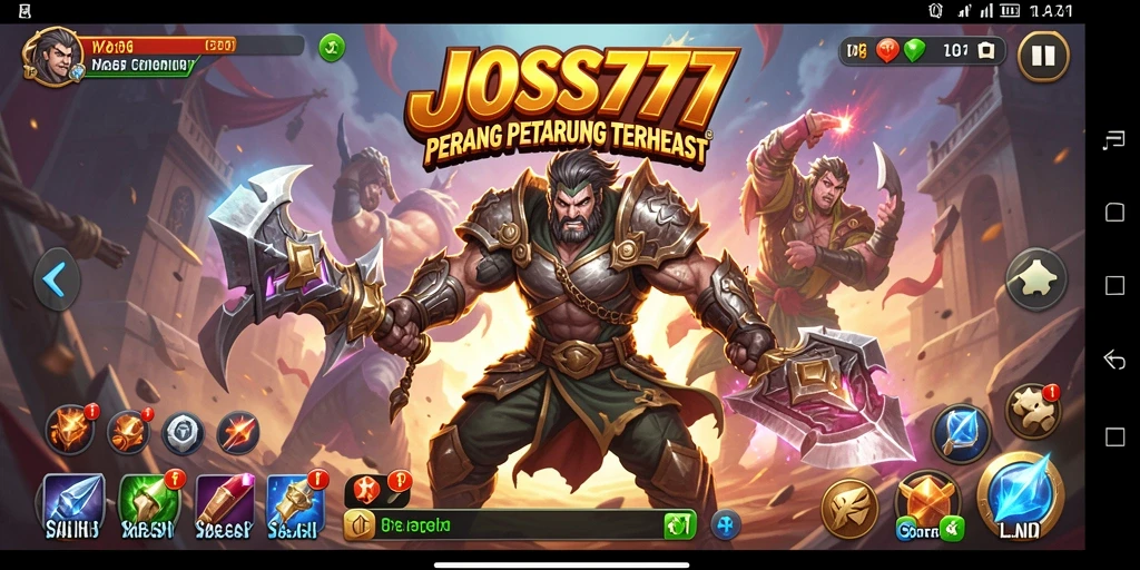 Visual menarik dari gameplay JOSS777 yang penuh aksi Fighting.