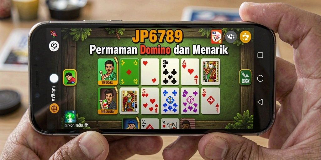 Gameplay seru domino di JP6789 dengan antarmuka menarik.