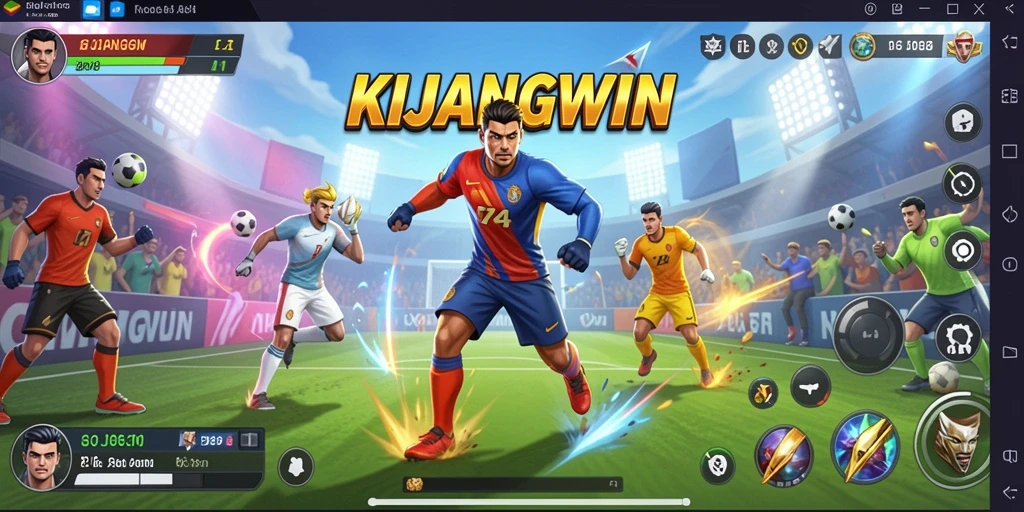 Tampilan screenshot KIJANGWIN menunjukkan aksi seru selama permainan olahraga.