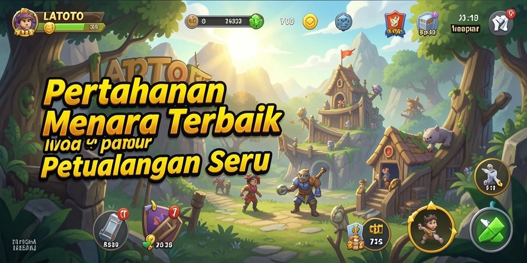Screenshot menunjukkan aksi mendebarkan dari permainan Tower Defense LATOTO.