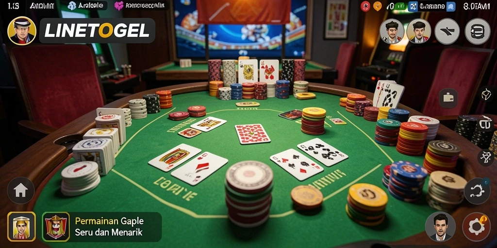 Tampilan gameplay seru di LINETOGEL dengan teman-teman.