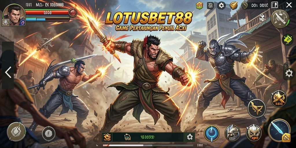 Tampilan gameplay seru dari LOTUSBET88 dalam pertarungan Fighting.