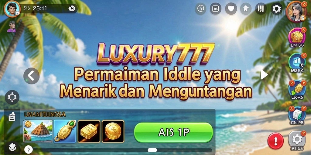 Tampilan gameplay LUXURY777 yang menawan dan interaktif.