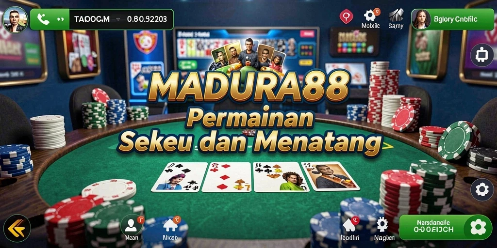 Screenshot gameplay MADURA88 menampilkan suasana permainan poker yang seru.