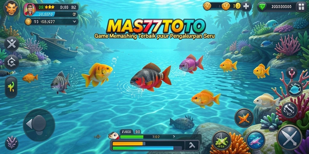 Tangkapan besar dalam gameplay memancing yang mendebarkan.