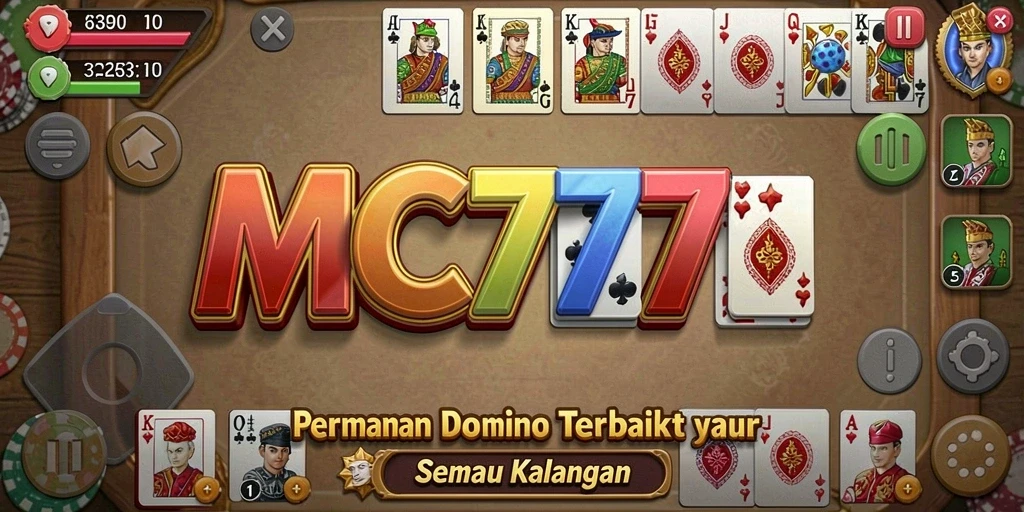 Tampilan gameplay menarik dari MC777 dengan elemen Domino yang seru.