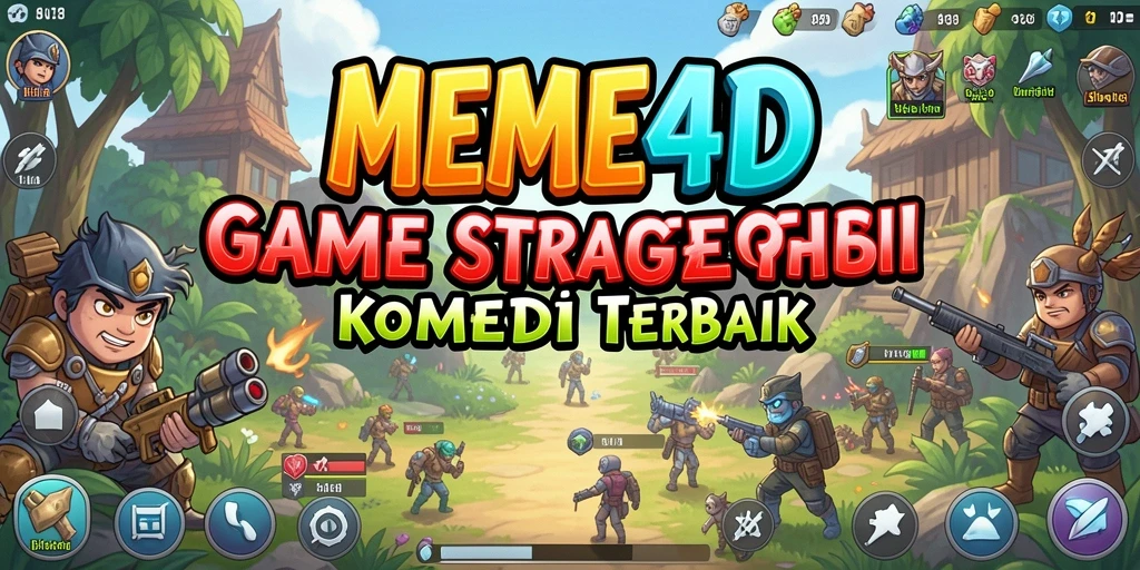 Tampilan gameplay menakjubkan dengan karakter meme yang menghibur.