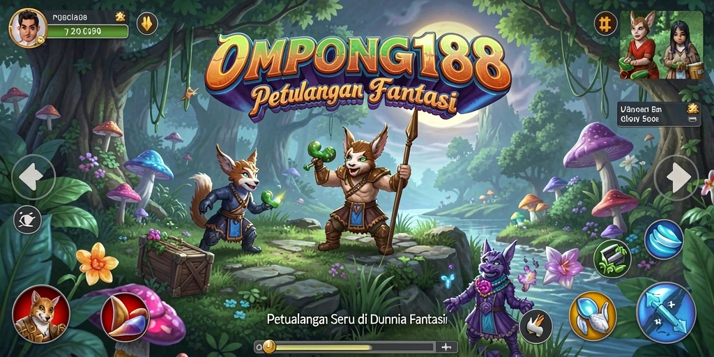 Tampilan gameplay <strong>OMPONG188</strong> yang menegangkan dan penuh warna.