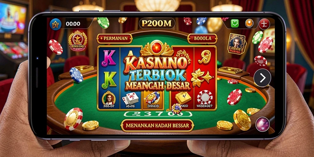 Tampilan menarik dan menenangkan saat bermain game Kasino di P200M.