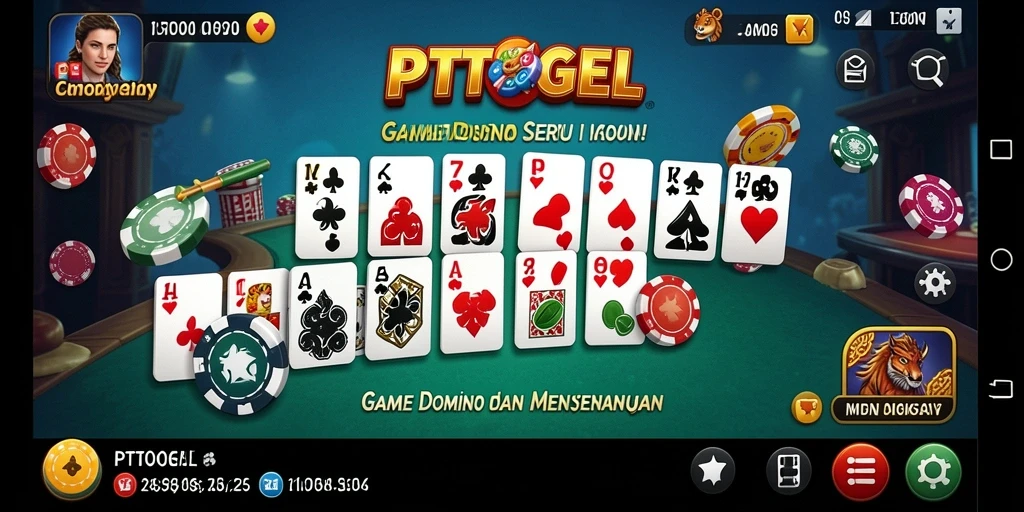 Tangkapan layar gameplay PTTOGEL yang menunjukkan serunya permainan Domino.