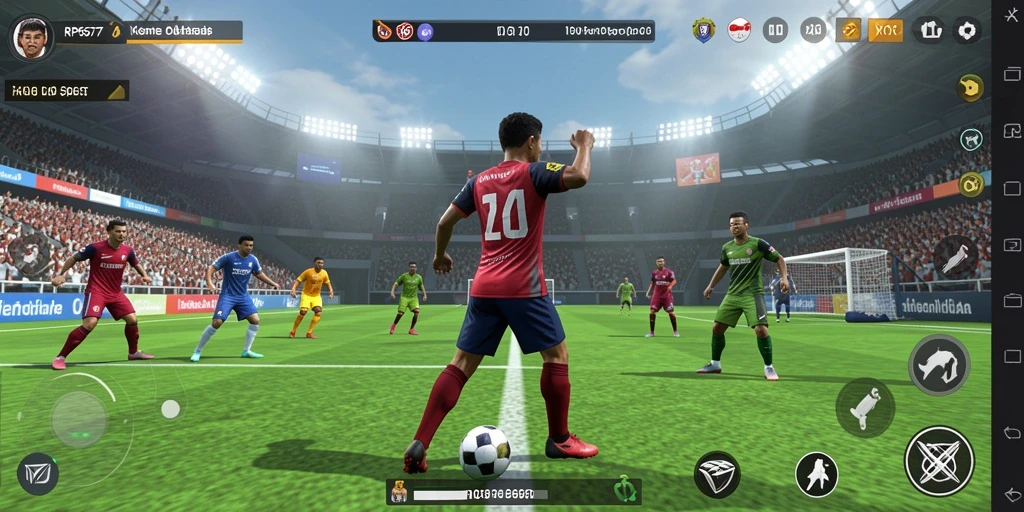 Screenshot gameplay <strong>RP6677</strong> menunjukkan aksi mendebarkan dalam pertandingan olahraga.