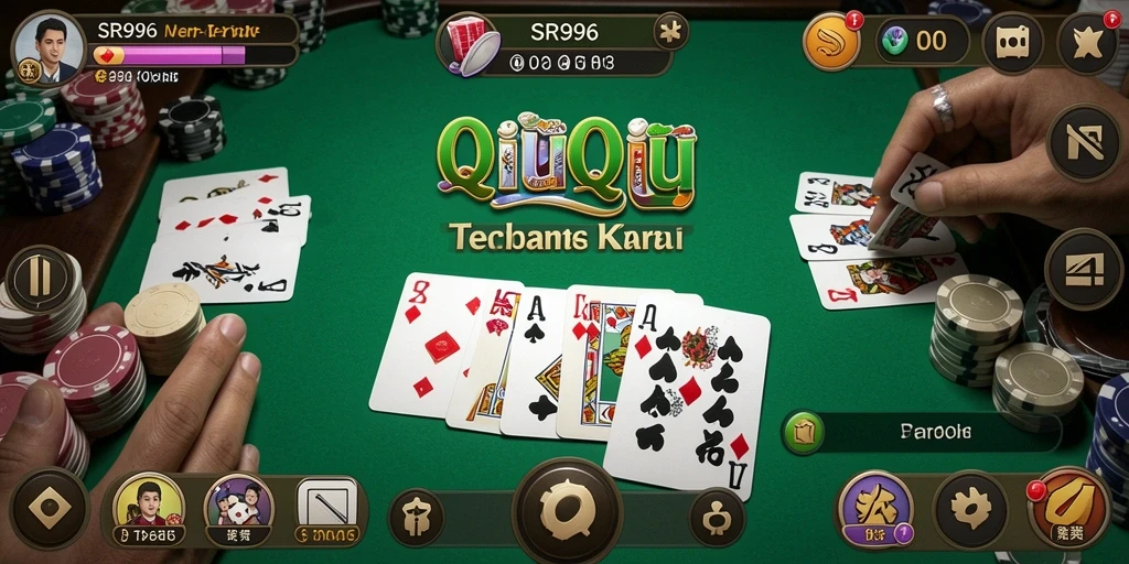 Tampilan gameplay QiuQiu yang seru dan mendebarkan.
