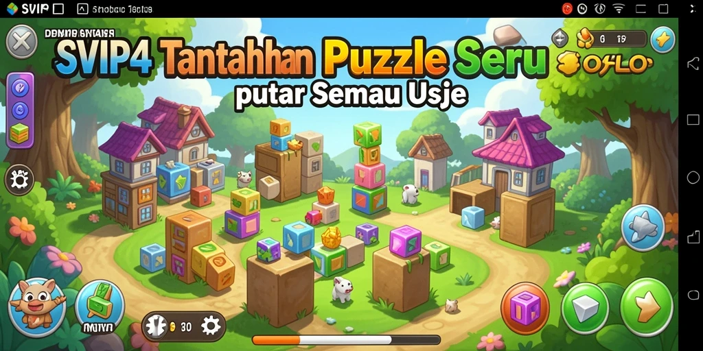 Screenshot SVIP4 menampilkan gameplay Puzzle yang menarik dan menantang.