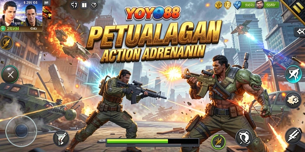 Tampilan dinamis dan mendebarkan dari gameplay YOYO88.